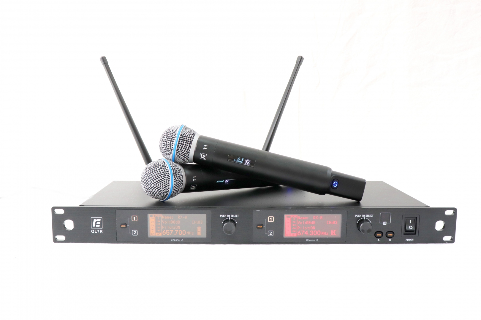 RFIntell QL7R/T1-B 720,500-754,000 МГц 2-канальная радиосистема с 2-мя ручными микрофонами в Балашихе