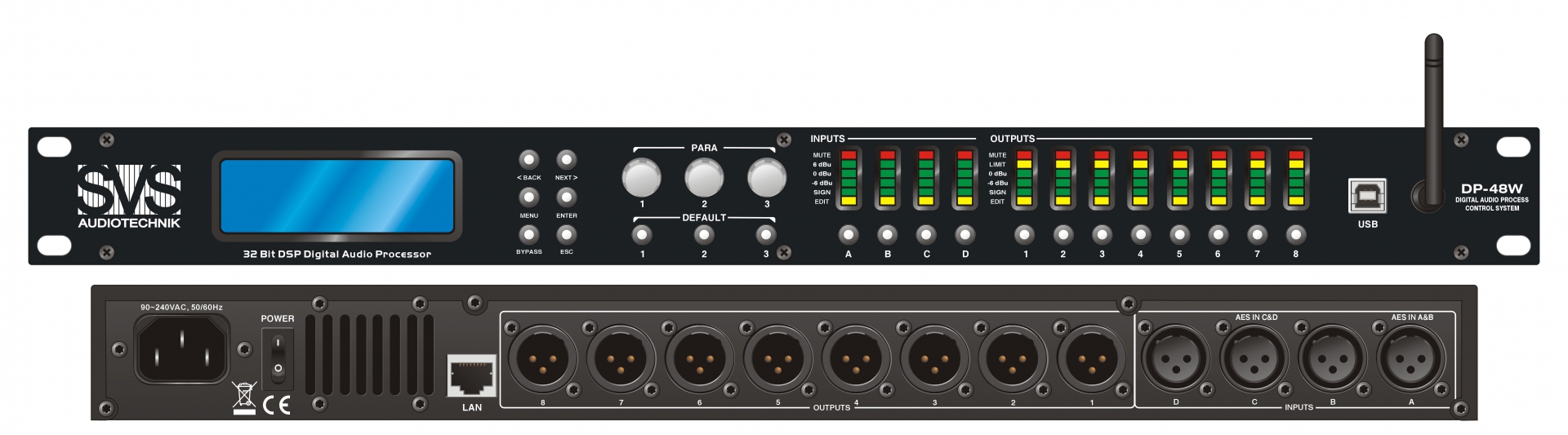 SVS Audiotechnik DP-48W Цифровой процессор: 4 входа 8 выходов в Балашихе