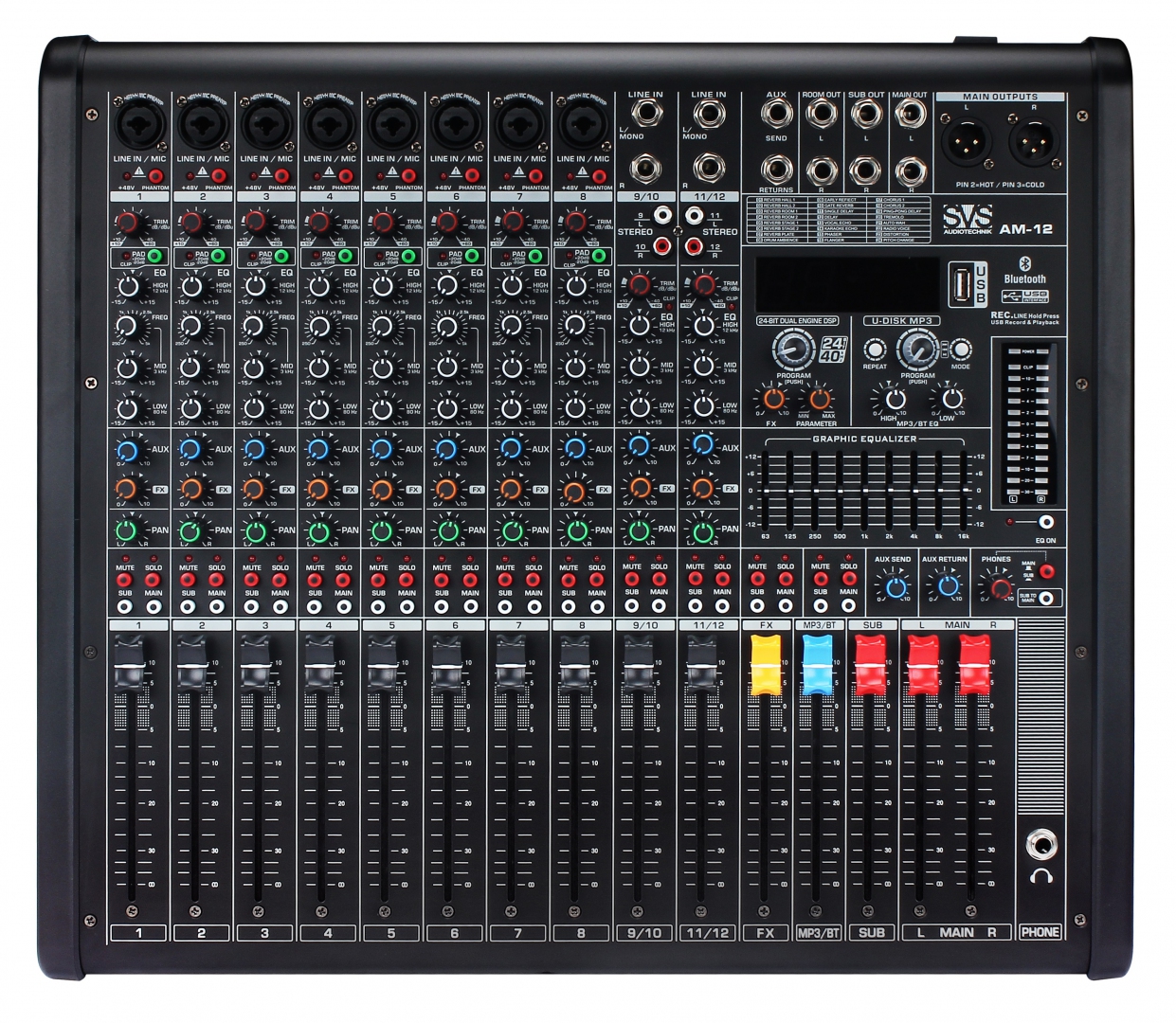 SVS Audiotechnik mixers AM-12 Микшерный пульт аналоговый, 12-канальный в Балашихе