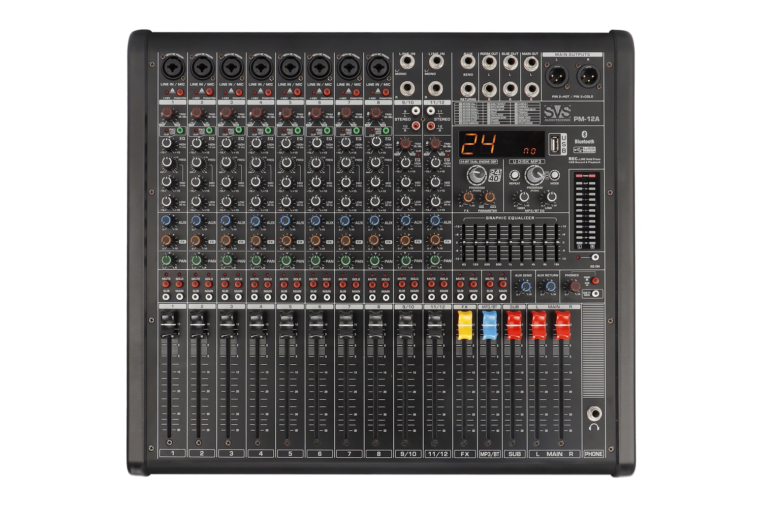 SVS Audiotechnik mixers PM-12A Активный аналоговый микшерный пульт, 12-канальный в Балашихе
